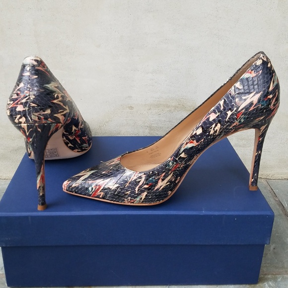 Gorgeous Pour La Victoire Abstract Print Heels - Picture 5 of 8